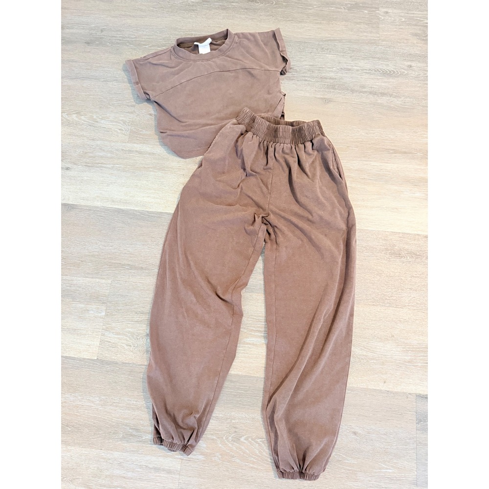 Tween Diva Girls Brown Crossover Top and Balloon Pants Set Size 10